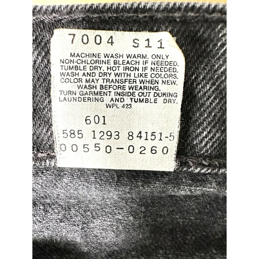 Vintage Levis 550 Relaxed Fit Tapered Leg Black Jeans Made in USA 32x32